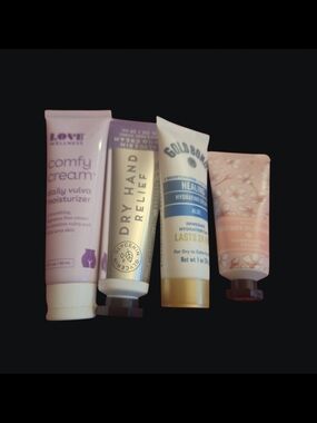Bath & Body Works pink and cream travel hand & body cream set